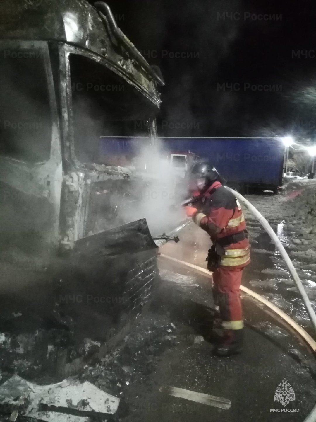 Пожар, Судогодский район, трасса М-7, 215 км, у д. Мичурино